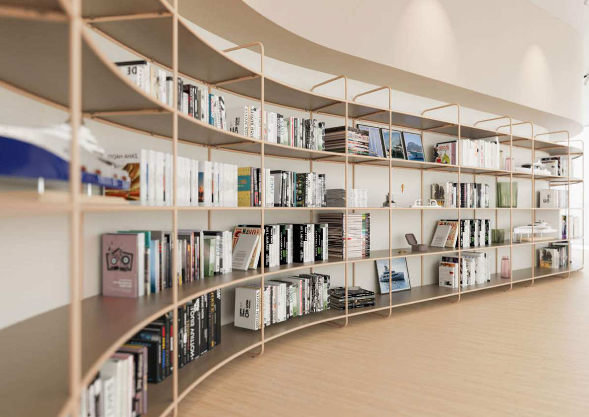 libreria ufficio in metallo