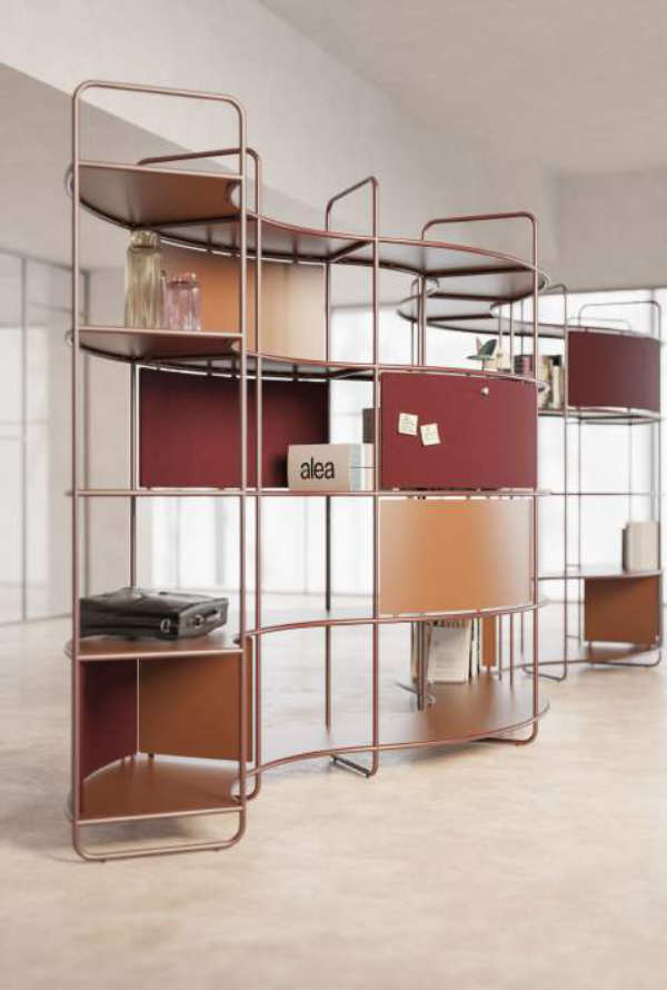 Libreria in alluminio da ufficio